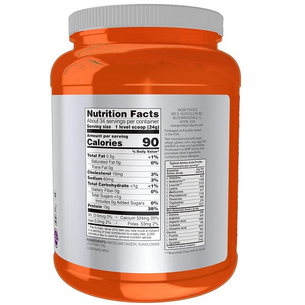 پودر Micellar Casein برند NOW – حجم ۸۱۶ گرم