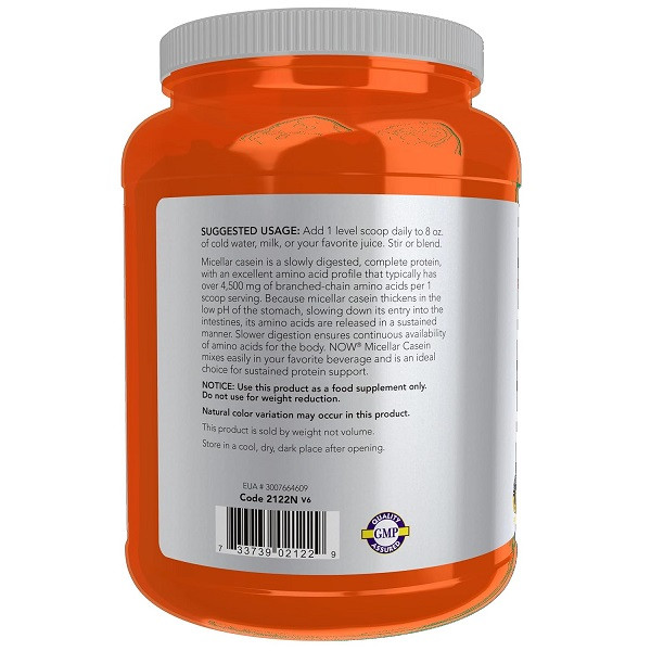 پودر Micellar Casein برند NOW – حجم ۸۱۶ گرم