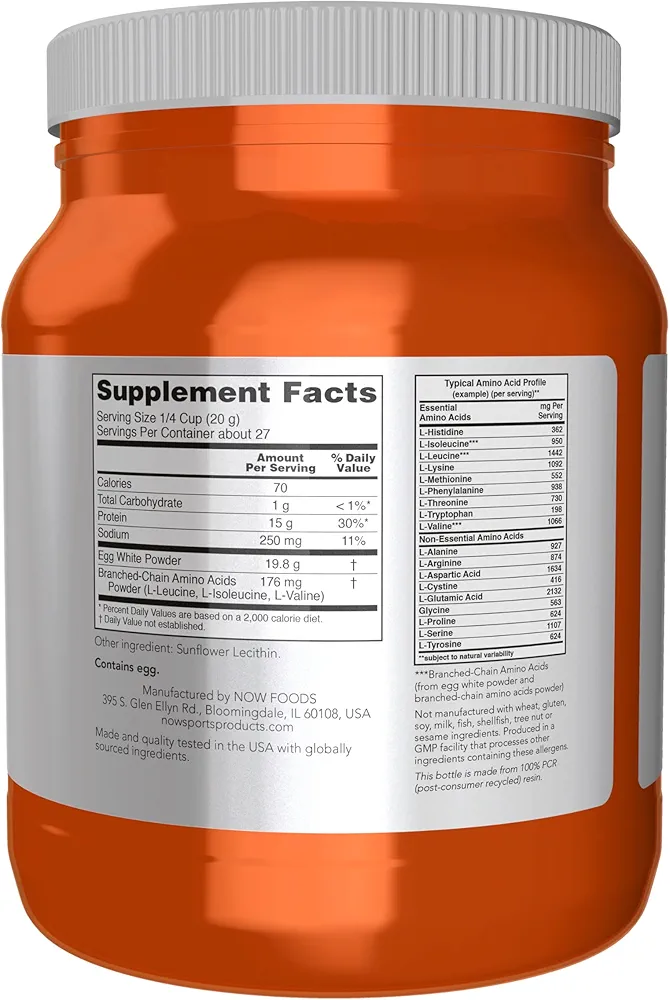 پروتئین (پودر سفیده تخم مرغ) ناوNOW SPORTS EGG WHITE PROTEIN