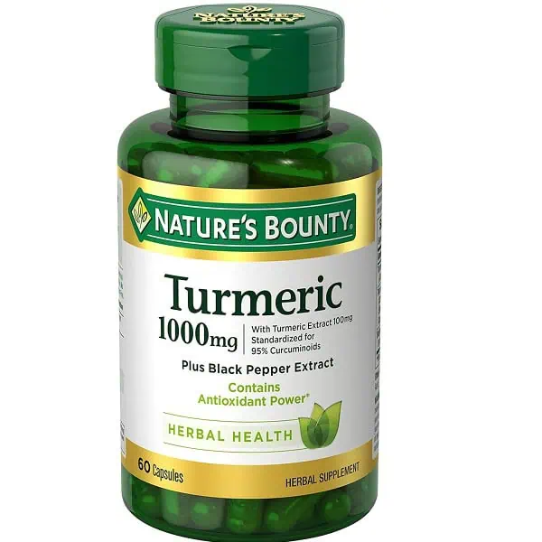 ترموریک عصاره زردچوبه همراه با فلفل سیاه نیچرز بونتی 1000 میلی گرم 60 عددTurmerıc 1000 mg Plus Black Pepper