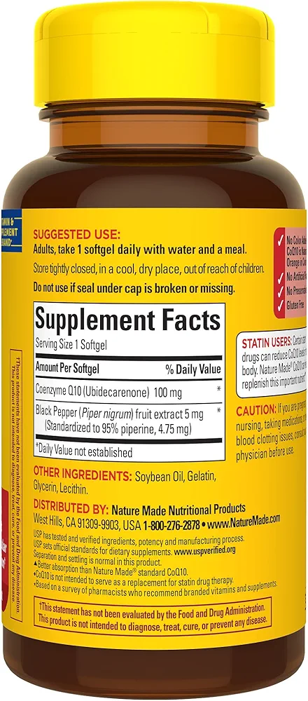 کو آنزیم نیچر مید( 30 عددی ) Nature Made CoQ10 100mg
