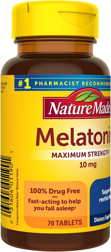 ملاتونین 10 میلیگرم نچرمد | کمک به خواب عمیق و آرام Nature MadeMelatonin 10 mg Extra Strength