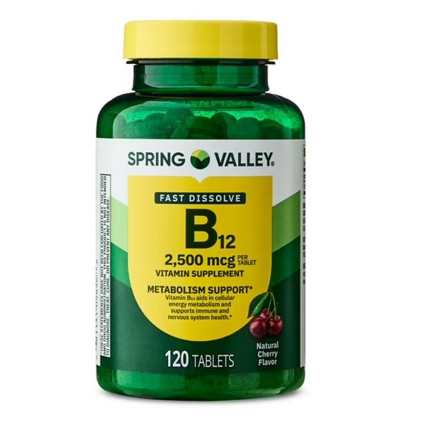 قرص ویتامین ب 12 اسپرینگ والی (۱۲۰عددی)Spring Valley Vitamin B12