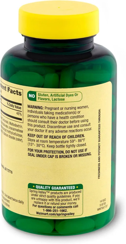 کلسیم اسپرینگ والی(۱۰۰عددی) Spring Valley Calcium حاوی ویتامین D3
