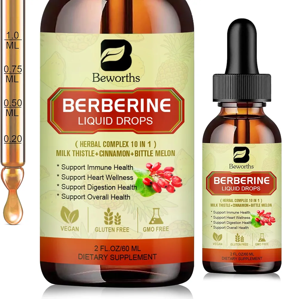 قطره بربرین (۶۰میل)Berberine Supplement with Ceylon Cinnamon