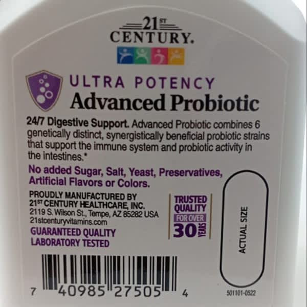 پروبیوتیک پیشرفته ۲۱ سنتری – سلامت روده و تقویت سیستم ایمنی (۶۰ عدد21st Century Advanced Probiotic