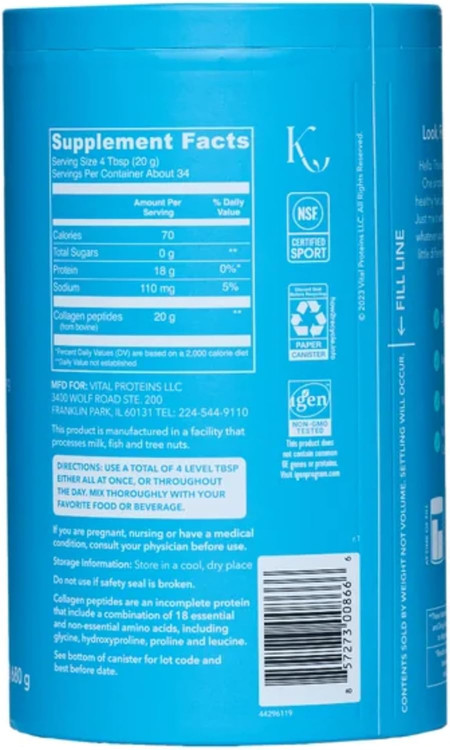 کلاژن پپتاید ویتال پروتئین (680 گرم) Vital Proteins Collagen Peptides - 680G