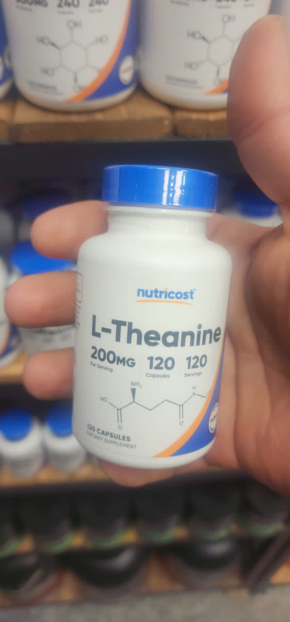 ال تیانین 200میلی گرم ناتریکاست – آرامش ذهن، تمرکز و خواب با کیفیت (۱۲۰ عدد) Nutricost L-Theanine 200 mg | Relaxation, Focus & Sleep Support | 120 Capsules
