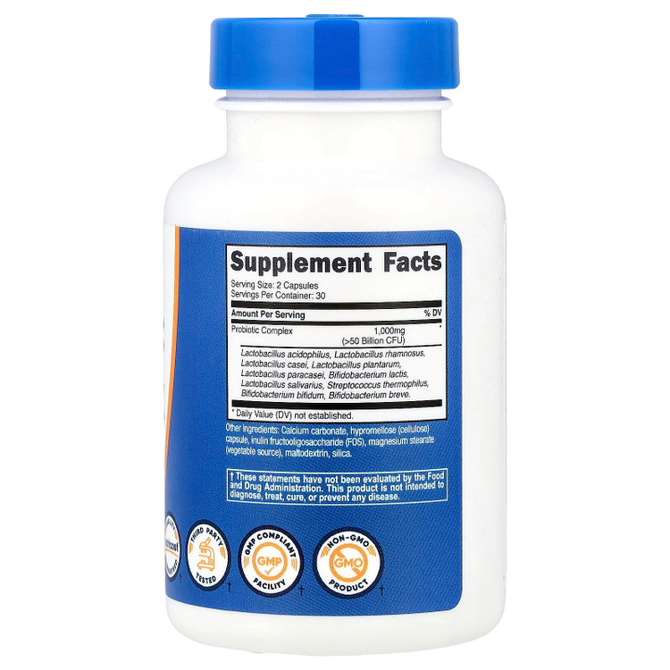 پروبیوتیک کمپلکس نوتریکاست – بیش از ۵۰ میلیارد واحد باکتری فعال – ۶۰ کپسول Nutricost Probiotic Complex, >50 Billion CFU, 60 Capsules
