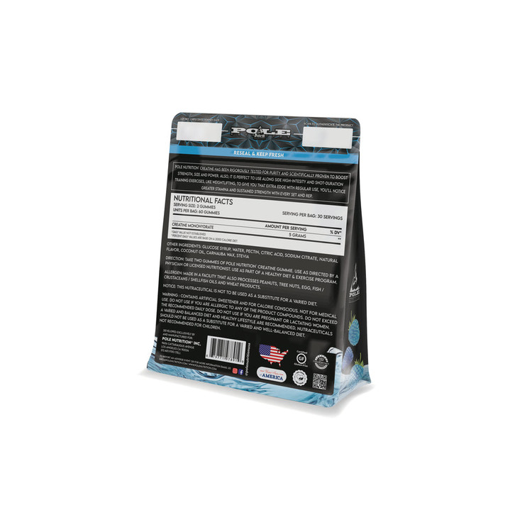 پاستیل کراتین مونو هیدرات پل نوتریشن (بدون قند) | Pole Nutrition Creatine Gummies 5000mg (300g)