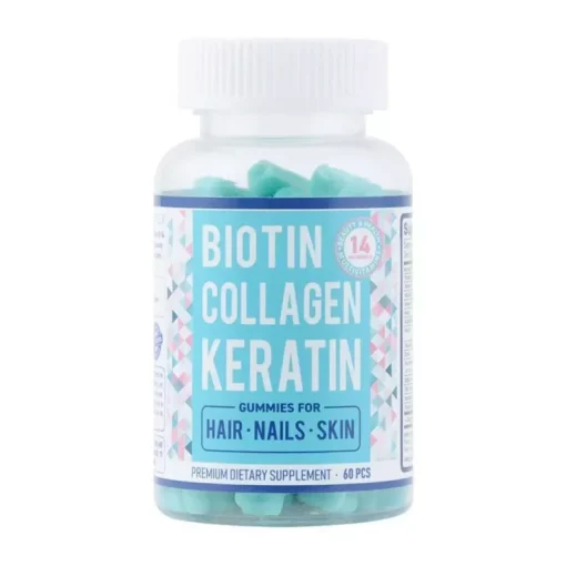 پاستیل بیوتین کلاژن کراتین(۶۰عددی) Biotin Collagen Keratin