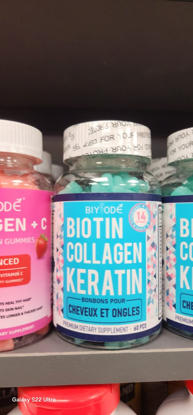 پاستیل بیوتین کلاژن کراتین(۶۰عددی) Biotin Collagen Keratin