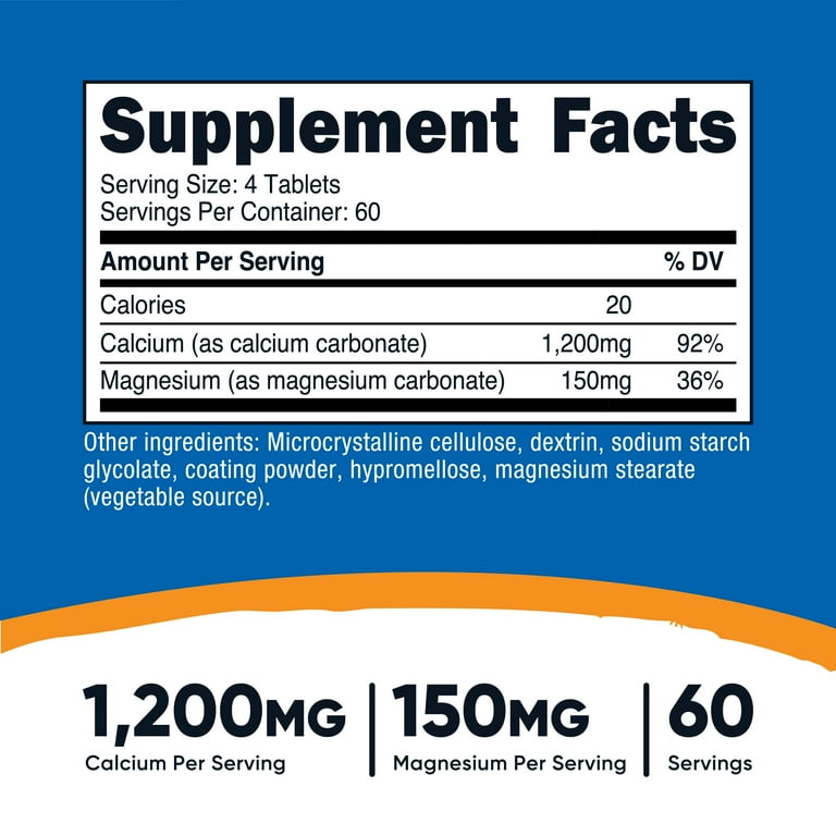 قرص کلسیم منیزیم ناتریکاست Nutricost Calcium & Magnesium (240 عددی)