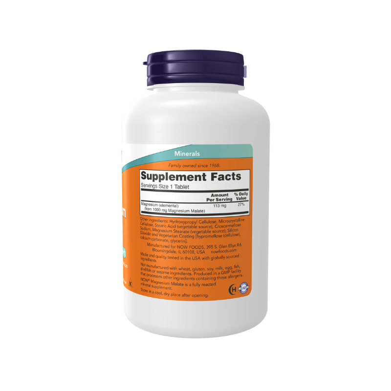 منیزیم مالات ناو فودز Now Foods Magnesium Malate Tablets
