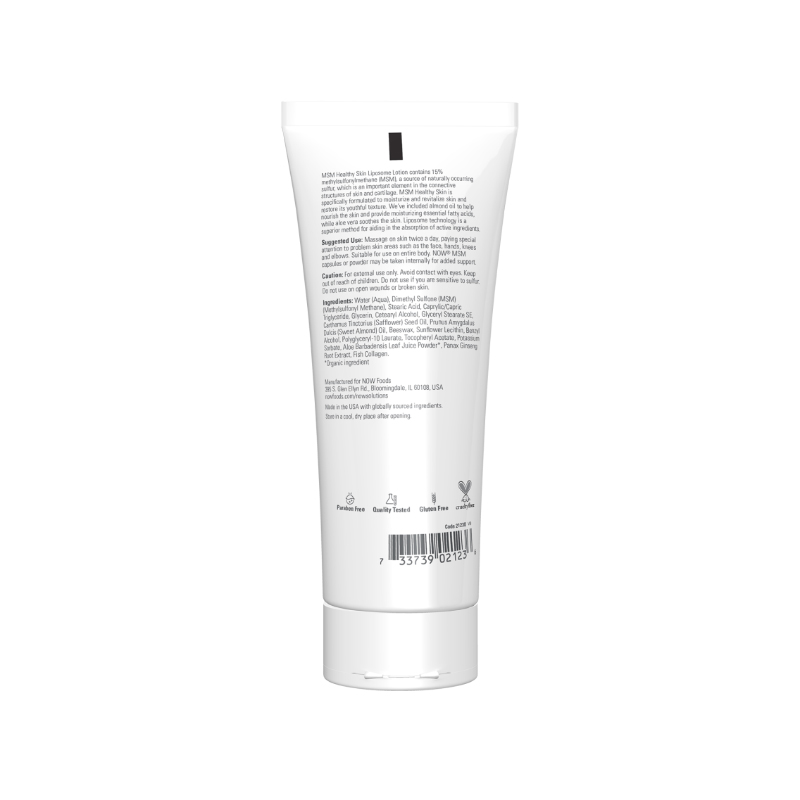 لوسیون ضد درد اماِسام هلثی لیپوزوم اسکین ناو فودز Now Foods MSM Healthy Skin Liposome Lotion