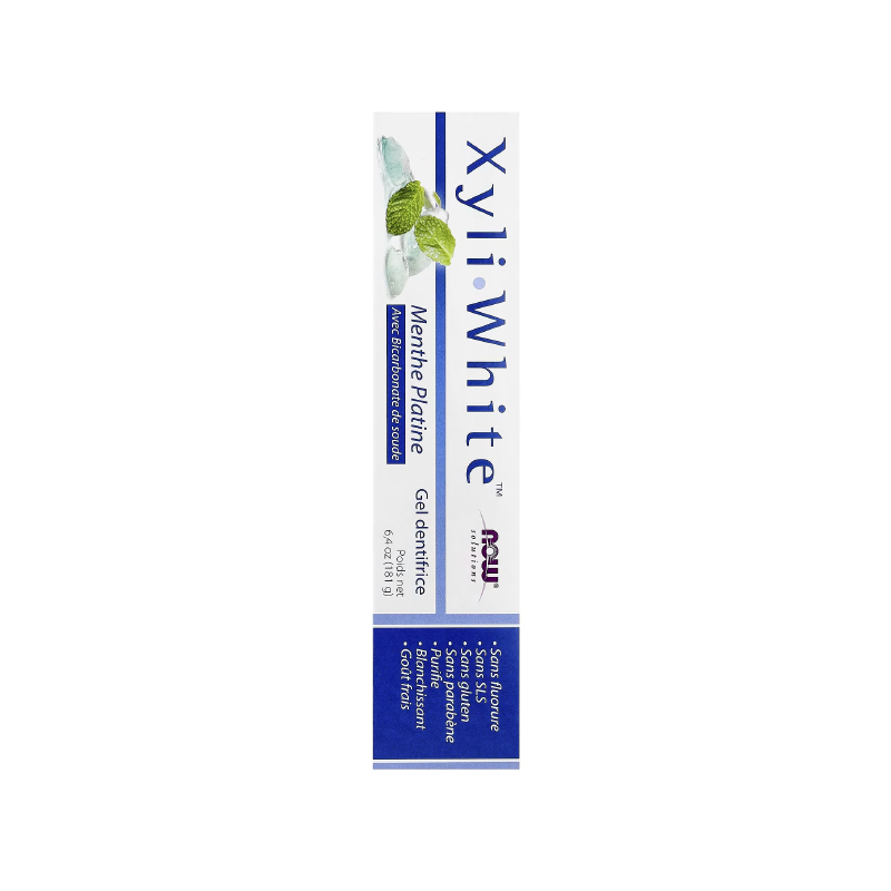 خمیردندان ژلی با جوششیرین زایلیوایت پلاتینیوم مینت ناو فودز Now Foods XyliWhite Platinum Mint Toothpaste Gel with Baking Soda