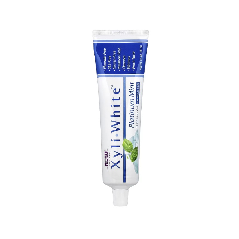 خمیردندان ژلی با جوششیرین زایلیوایت پلاتینیوم مینت ناو فودز Now Foods XyliWhite Platinum Mint Toothpaste Gel with Baking Soda
