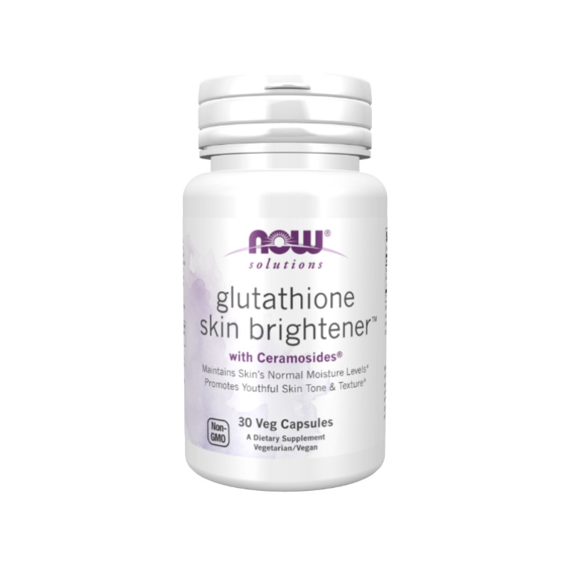 گلوتاتیون اسکین برایتنر با سراموزیدها ناو فودز Now Foods Glutathione Skin Brightener with Ceramosides Veg Capsules