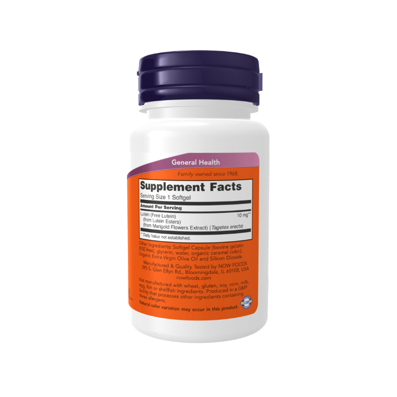 لوتئین ناو فودز ۶۰تایی Now Foods Lutein Softgels