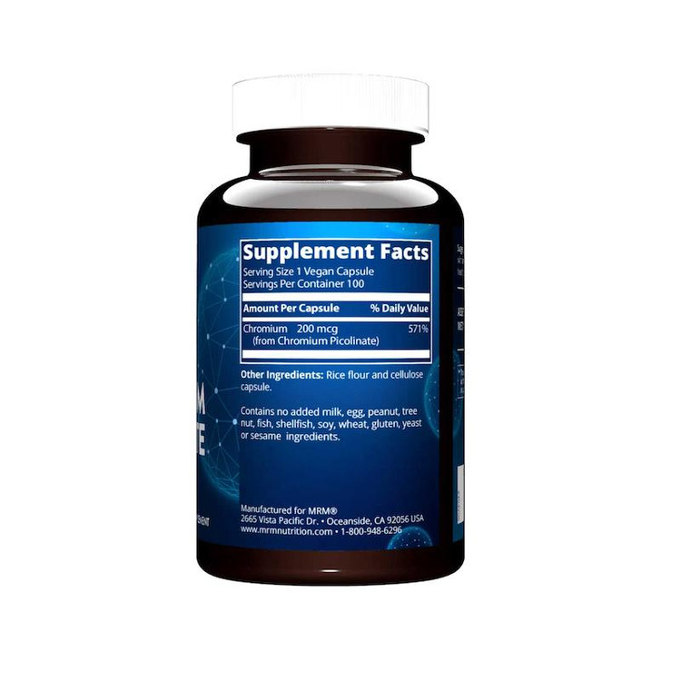 کرومیوم پیکولینات ام آر ام نوتریشن۱۰۰تایی MRM CHROMIUM PICOLINATE