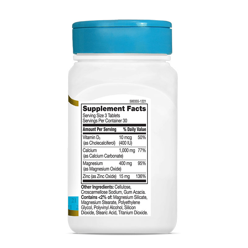 کلسیم منیزیم زینک و ویتامین د سنتری 21st Century Calcium Magnesium Zinc + D3