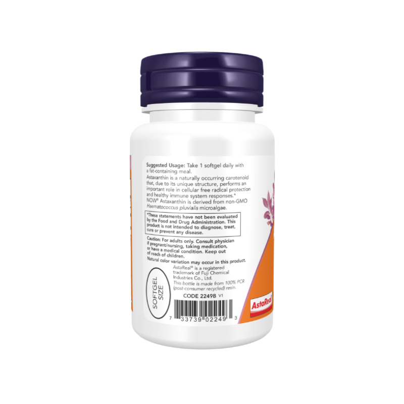 استاکسانتین اکسترا استِرِنگ ناو فودز ۳۰تاییNow Foods Astaxanthin Extra Strength Softgels
