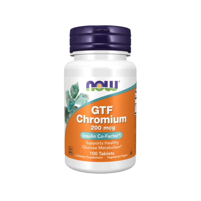 جی‌تی‌اف کرومیوم ناو فودز Now Foods GTF Chromium Tablets