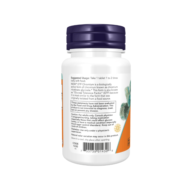 جیتیاف کرومیوم ناو فودز Now Foods GTF Chromium Tablets