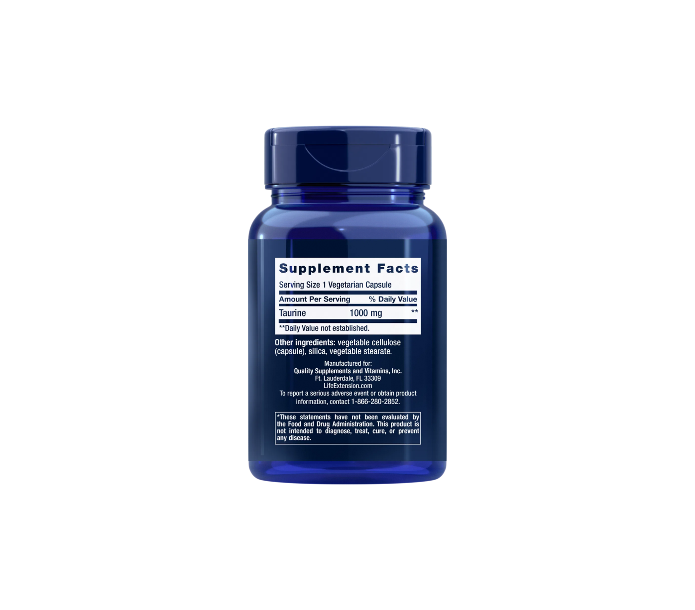 کپسول تائورین Life Extension - بسته 90 عددی
