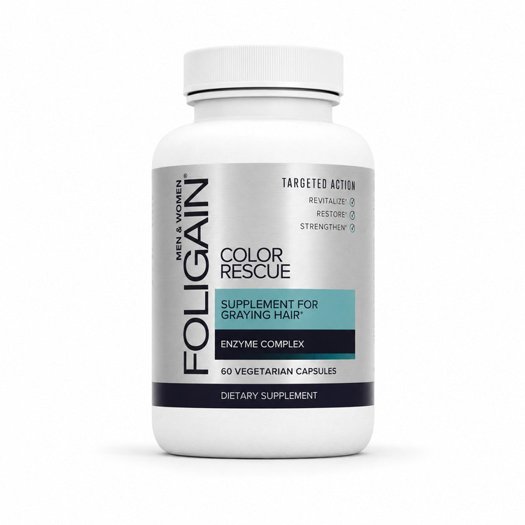 کپسول ضد سفیدی مو فولیگین 60 عددی امریکاییFOLIGAIN® Color Rescue Supplement For Graying Hair
