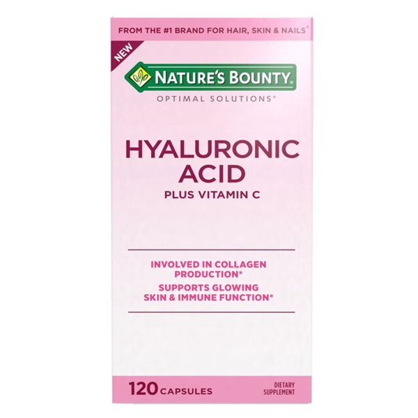 کپسولهای هیالورونیک اسید پلاس ویتامین C نیچرز بونتی ۱۲۰ تاییNature's Bounty Vitamin C and Hyaluronic Acid