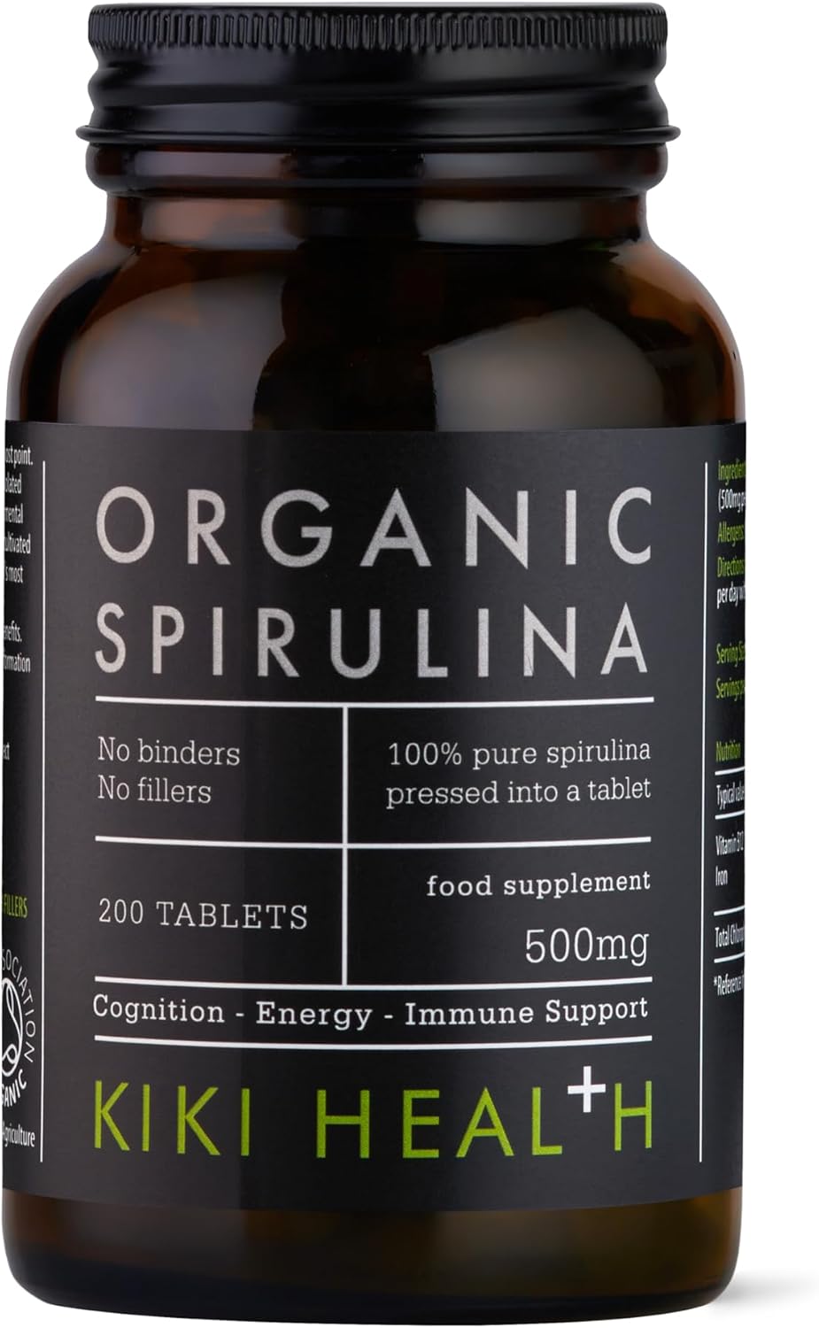 اسپیرولینا ارگانیک، ۲۰۰ قرصKiki Health Organic Spirulina, 200 Tablets