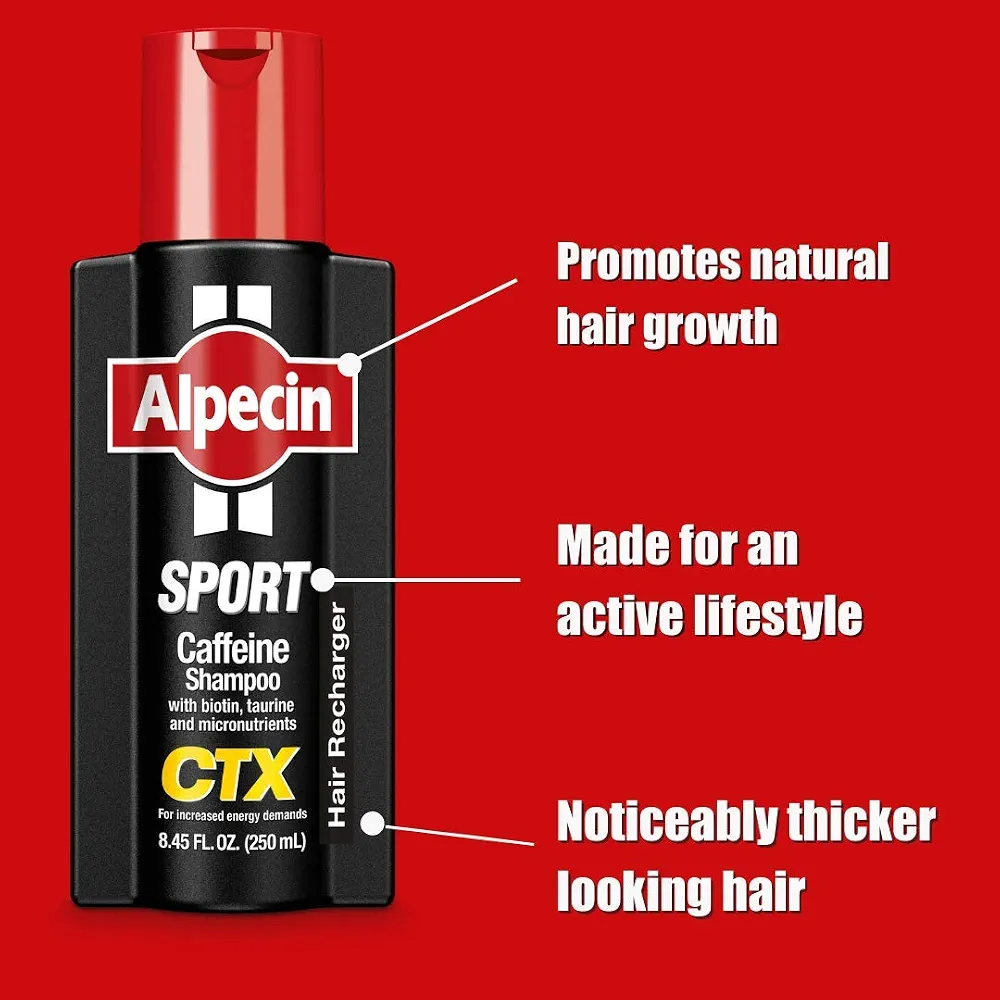 شامپو ضد ریزش مردانه انرژی آلپسین مدل Sport CTX حجم ۲۵۰ میلی لیتر