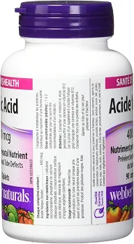 فولیک اسید وبر نچرالز ۴۰۰ میکروگرم – ۹۰ عددWebber Naturals Folic Acid 400 mcg – 90 Tablets