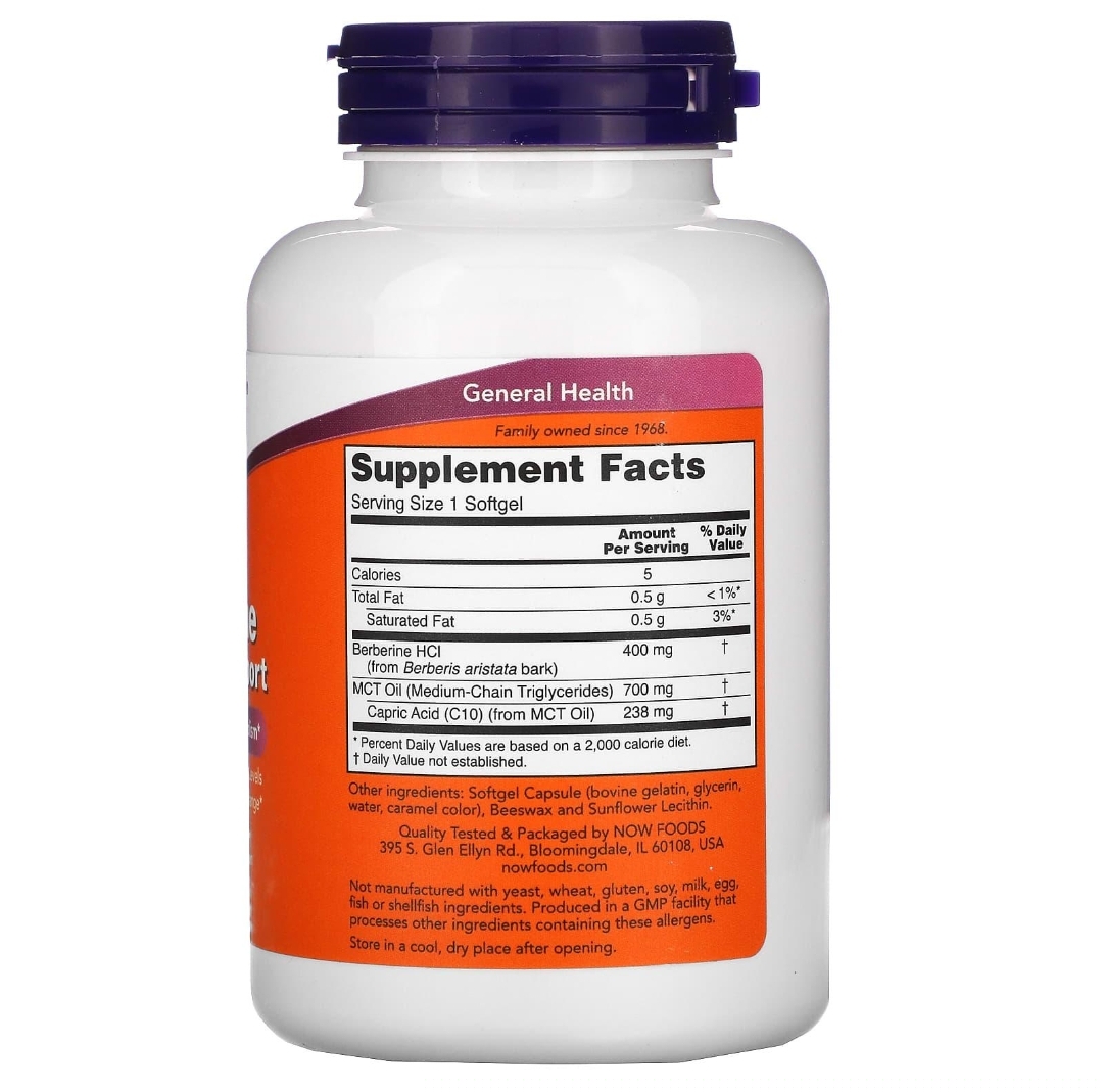 بربرین گلوکوز ناو | NOW Berberine Glucose 60 عددی