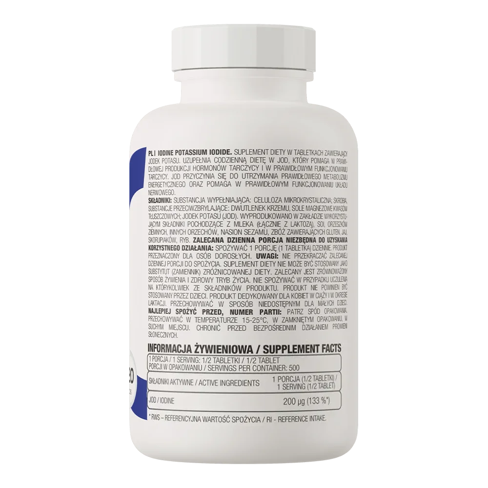 ید پتاسیم استروویت ۲۵۰ عددیOstroVit IODINE Potassium Iodide 200 μg