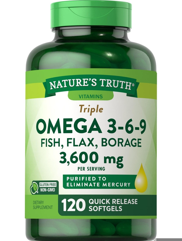 امگا ۳-۶-۹ نیچر تروث ۳۶۰۰ میلیگرم – ۱۲۰ سافتژل Nature’s Truth Triple Omega 3-6-9 3600 mg