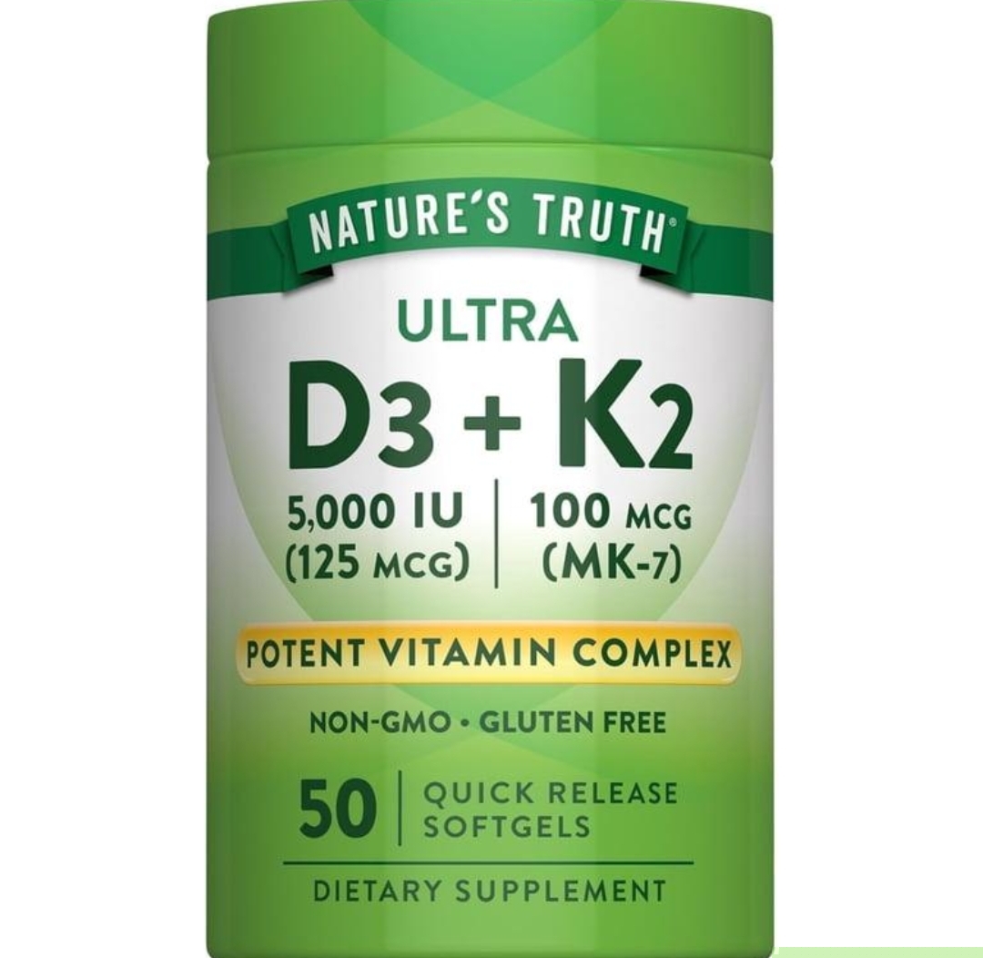 Vitamin D3 5000 IU + K2 100 mcg Nature’s Truth