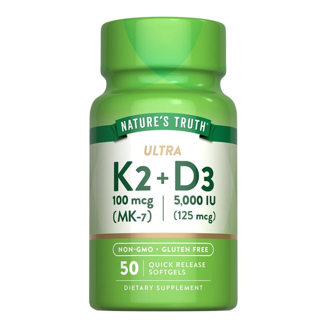 Vitamin D3 5000 IU + K2 100 mcg Nature’s Truth