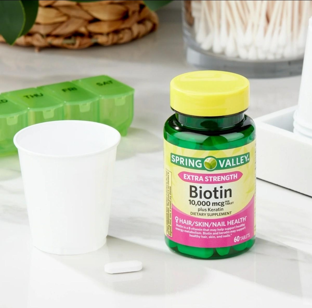 بیوتین Spring Valley – ۱۰٬۰۰۰ میکروگرم، ۶۰ عددیSpring Valley Extra Strength Biotin