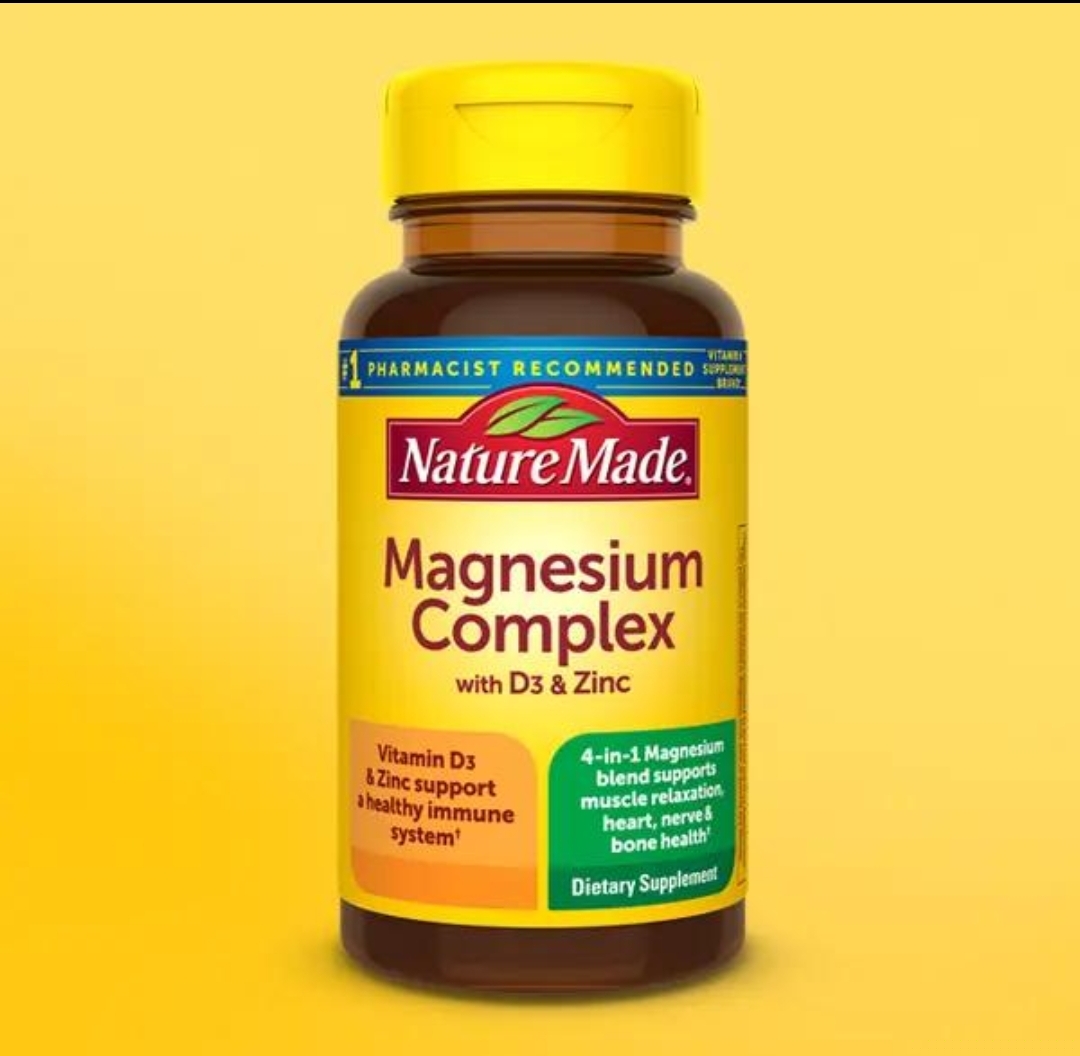 منیزیم + زینک + ویتامین D3 نیچر مید – ۶۰ عددیMagnesium, Zinc & Vitamin D3