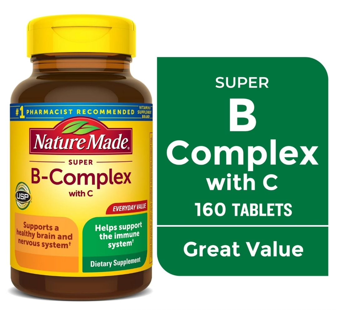 بکمپلکس با ویتامین C نیچر مید – ۱۶۰ عددیSuper B-Complex with Vitamin CNature Made