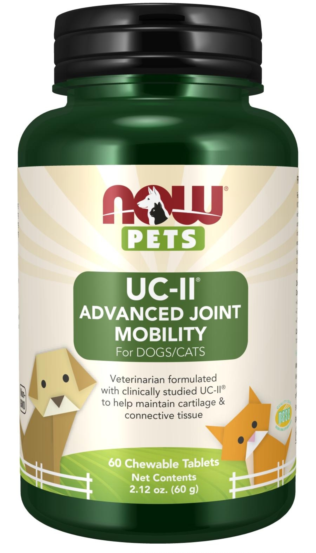 UC-II کلاژن مخصوص سگها NOW Pets – ۶۰ عدد جویدنیUC-II® Collagen Advanced Joint Mobility