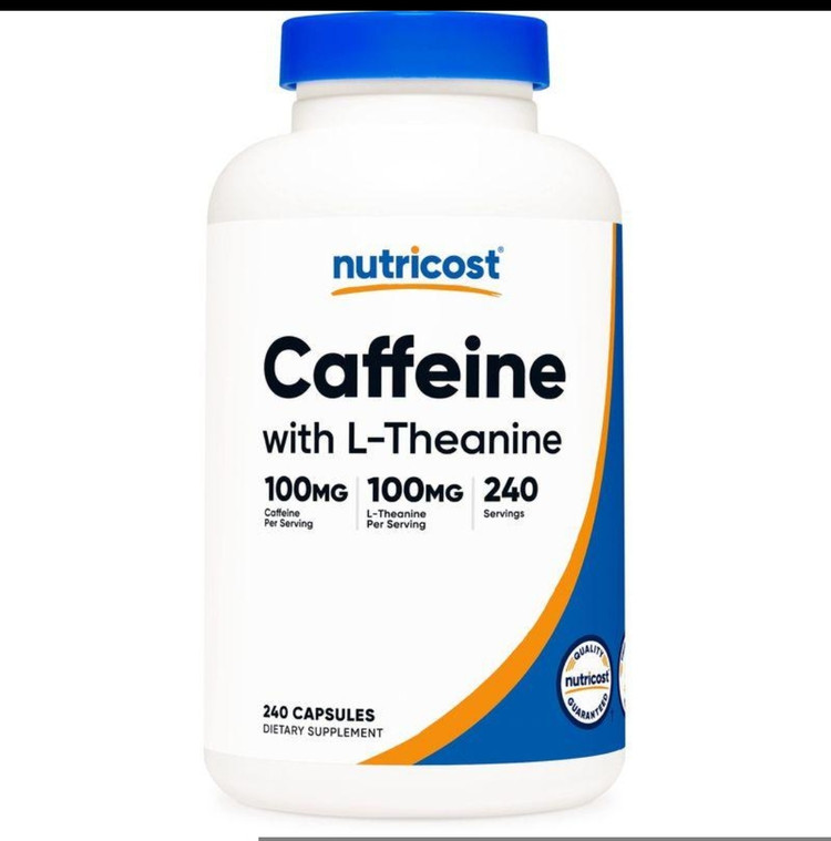 کافئین + التئانین نوتریکاست | Nutricost Caffeine with L-Theanine