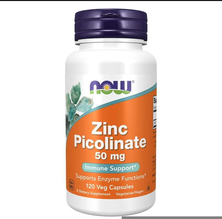زینک پیکولینات ۵۰ میلیگرم NOW Foods – ۱۲۰ عددیNOW Foods Zinc Picolinate 50 mg – 120 Veg Capsules